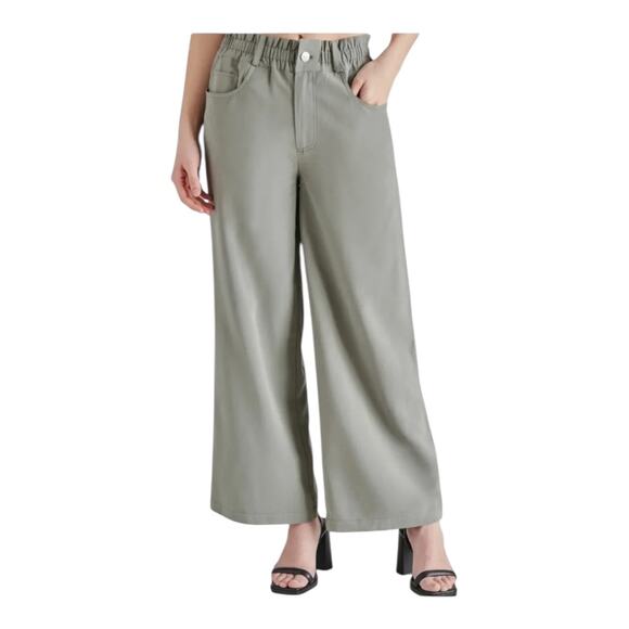 Steve Madden pants Paperbag waist wide leg utility size Large L - Picture 1 of 9